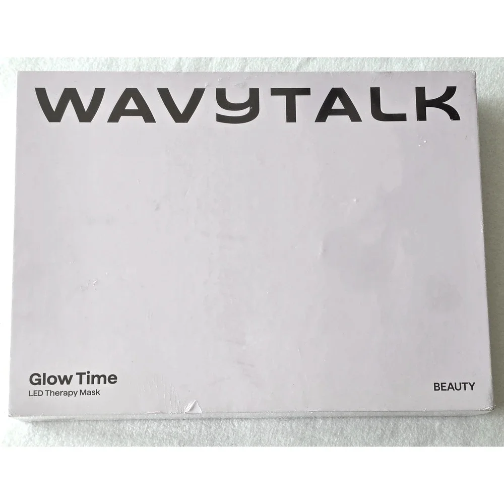 Wavytalk Glow Time LED Therapy Mask White Acne Treatment Fine Lines NEW